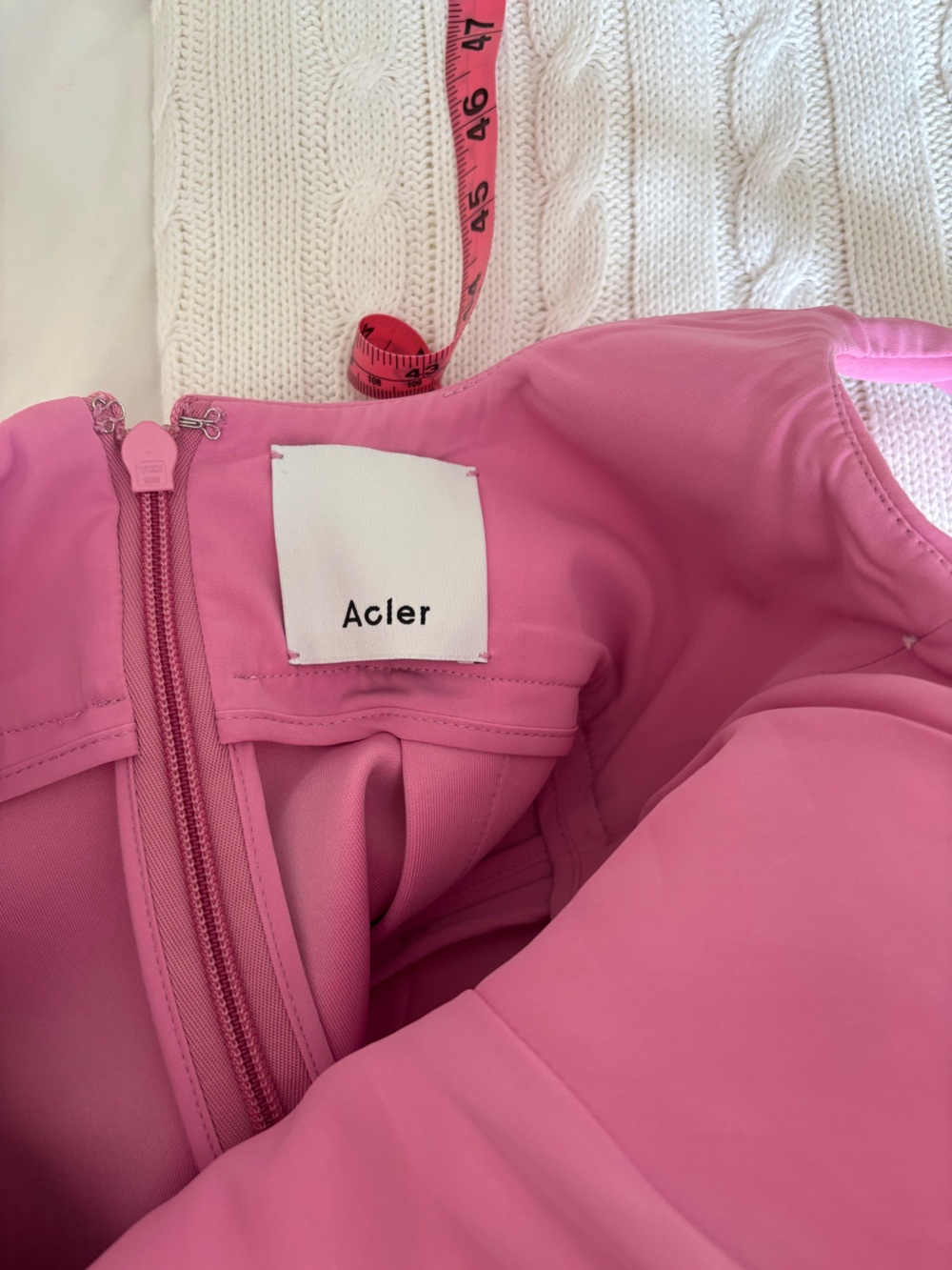 Acler Pink Sculpted Bow Midi Dress - Picture 2 of 3